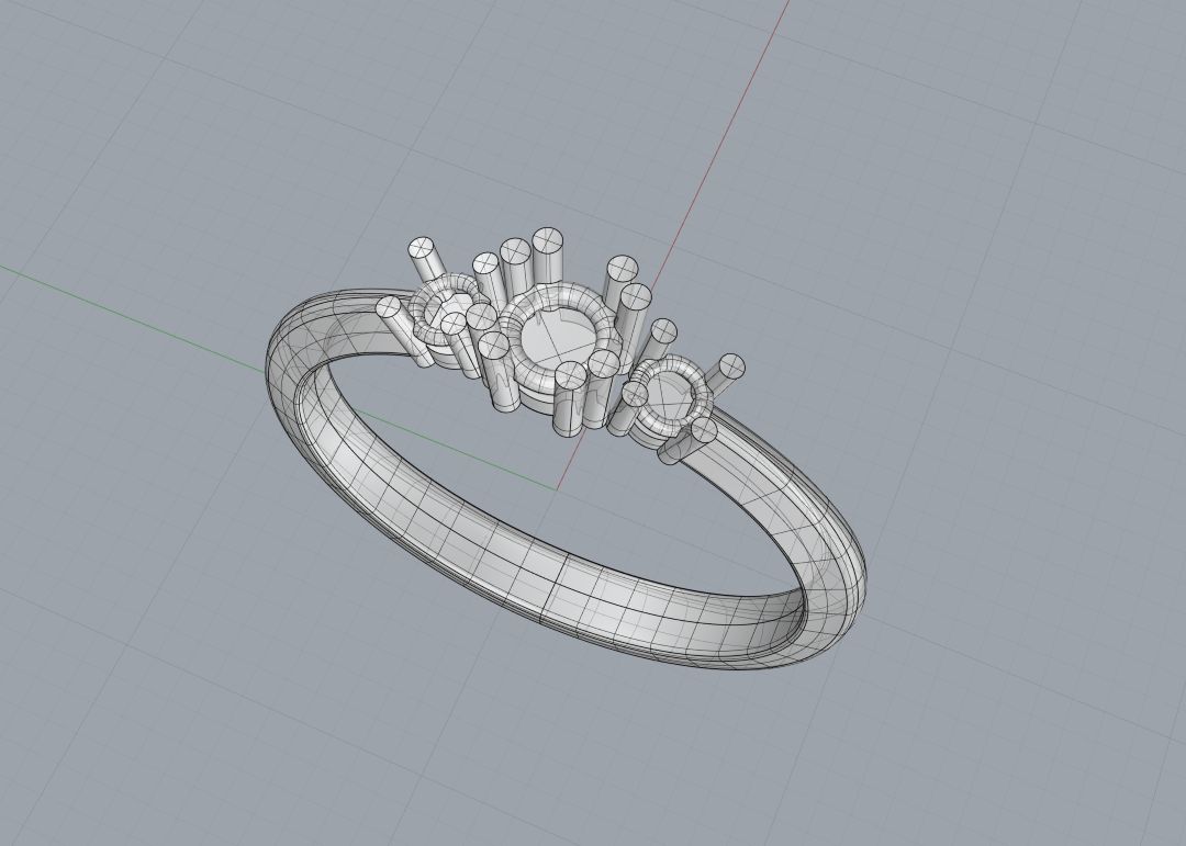 Eine technische Zeichnung eines Ringes